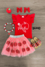 Product image for "Pre-K - 4th Grade" Pink Apple Tutu Skirt Set