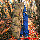 Product image for Tactical Rifle Long Gun Case Backpack Molle Front Panel 3 Ammunition Pockets