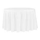 Product image for Economy Polyester Tablecloth 120" Round - White