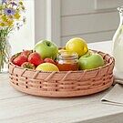 Large Tabletop Lazy Susan | 12" Amish Woven Wicker Rotating Basket
