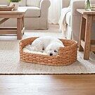 Small Wicker Dog Bed | Amish Woven Pet Bed Basket
