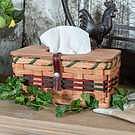 Rectangular Tissue Box Cover | Amish Wicker Kleenex Holder Basket