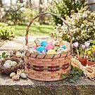 Medium Round Easter Basket | Natural Traditional Amish Woven Wicker