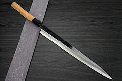 半柳居　一號　一馬当先　斑竹　湖筆　藝亜斎　送料込み250708 堺孝行天龙Damascus （Aogami 2 steel） 日本厨师用柳叶刀（生鱼