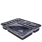 Product image for Black Base Microwavable 6 Compartment