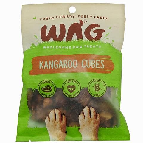 Wag Dog Treat Kangaroo Cubes 50g