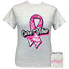 Product image for Girlie Girl Originals Preppy Cure Vibes Breast Cancer T-Shirt