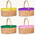 Amish Hand Sewn Pastel Liner for Giant Oval Wicker Easter Basket