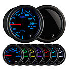 Product image for Tinted 7 Color 30 PSI Boost/Vacuum Gauge