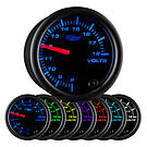 Product image for Black 7 Color Volt Gauge