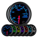 Product image for Black 7 Color 100 PSI Fuel Pressure Gauge
