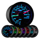 Product image for Black 7 Color Dual Needle Air Pressure Gauge