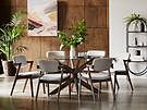 Product image for Bella 7PCE Glass Dining Set | Dark Hardwood