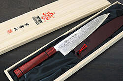 日本刀 兼常63层Damascus MINAMO-KAZE 日本厨师用三德刀180毫米，带专用