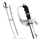 Product image for Military Ceremonial Sword US Army Officer Saber with Free Sword Bag