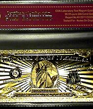 LOT 2 X 5 FLORIDA GOLDBACK AURUM 24K GOLD FOIL NOTE BU 1/200TH OZ LOT 2 X 5 FLORIDA GOLDBACK AURUM 24K GOLD FOIL NOTE BU 1/200TH OZ