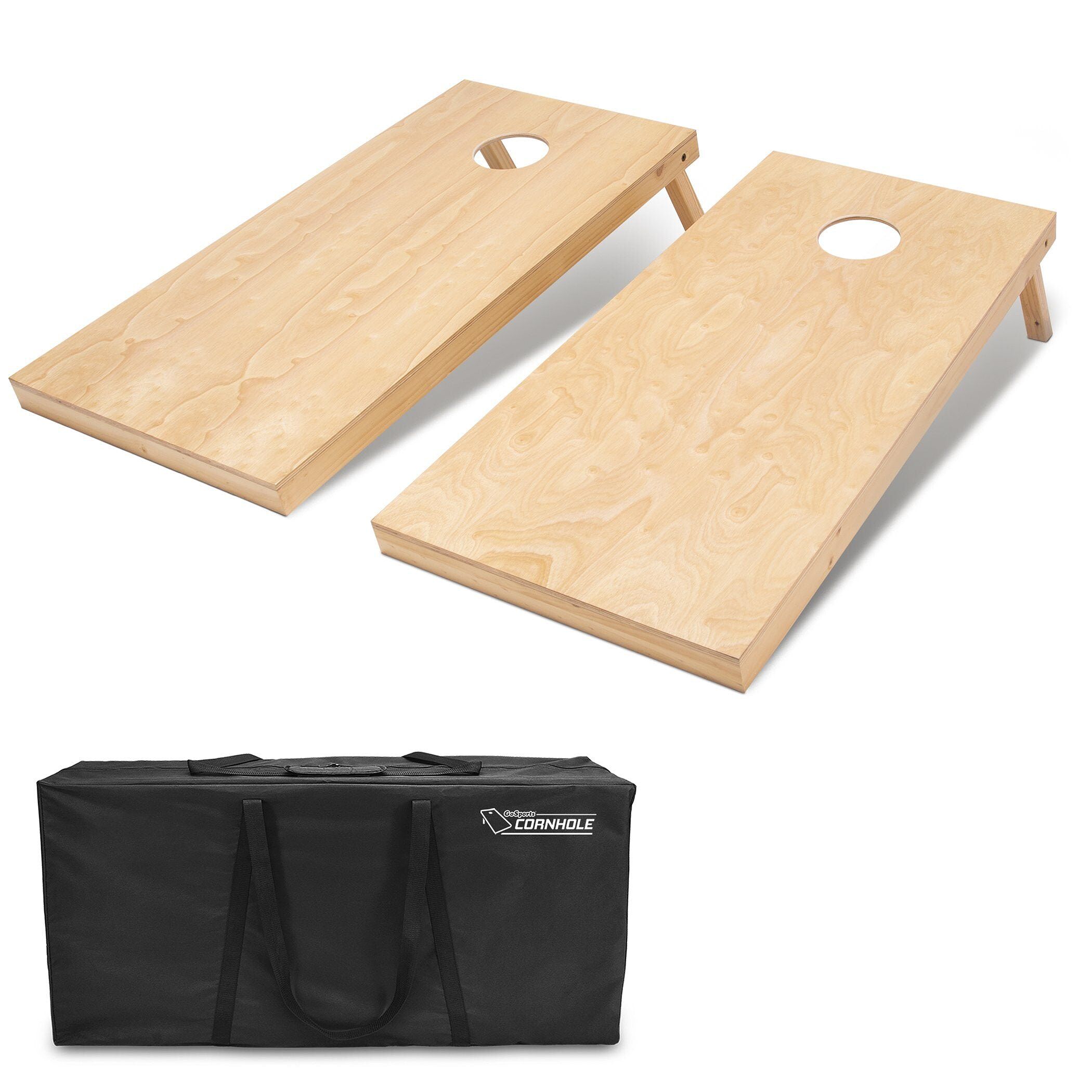 GoSports 4 ft x 2 ft Solid Wood Premium Cornhole Set