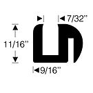 Product image for Window Weatherstrip 11/16" x 9/16"