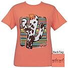 Product image for Girlie Girl Originals Preppy Serape Cactus Cow Print T-Shirt