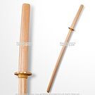 Product image for 40.5" Wooden Practice Sword Bokken Bokuto Samurai Katana Size Natural Wood Color