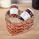 Heart Shaped Jam Gift Basket | Amish Homemade Jam Basket Gift Set