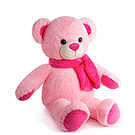 Product image for Asher Bear with Scarf Baby Pink (60cmHT)