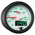 Product image for White & Green MaxTow High Pressure Oil Pressure HPOP Gauge