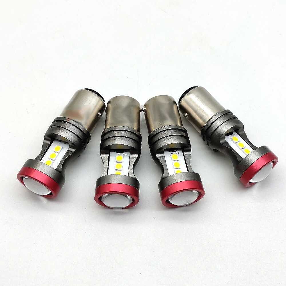 382 P21W 12V-24V 7* 3030 SMD Canbus LED Bulbs White/Amb/Red