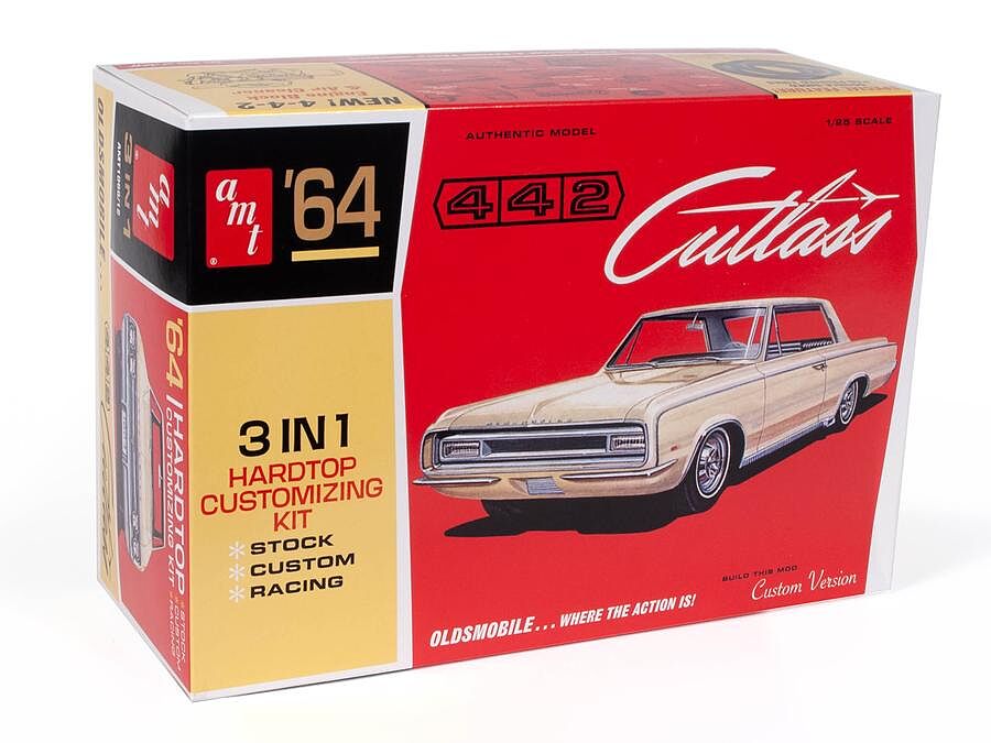 自動車 AMT 1/25 1966 oldsmobile 442 W30 1966 Oldsmobile 442 W30 400 V8 1/25 Scale Model Kit Build How To