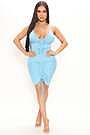 Shanghai Ruched Dress - Blue | Fashion Nova