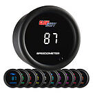 Product image for 10 Color Digital 140 MPH Speedometer Gauge