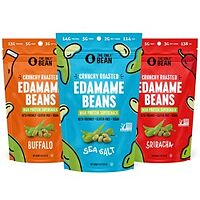 The Only Bean - Crunchy Roasted Edamame Beans (Wasabi Soy Sauce) - Keto Snack, High Protein, Healthy Snacks, Low Carb, Gluten-Free & Vegan (4.0oz) (3 Pack)