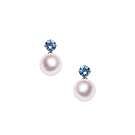Product image for 3月誕生石 Pt900 7.5㎜ 2WAY デザインピアス アクアマリン