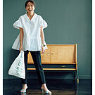 Product image for [THREE SQUARE]2WAYタフタブラウス