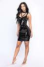 Cora Latex Dress - Black | Fashion Nova