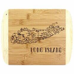 Personalized Engraved popular Long Island State Puzzle 4 Piece Bamboo Coaster Set with Case