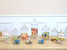 Product image for 10 PCS Candy Lolly Jars Bowls Buffet Glass Assort Size Wedding Party