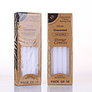 Product image for 240 x White Unscented Tapered Taper Candles 25cm Long Wholesale Bulk