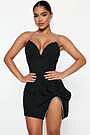 sachin and babi light blue dress Black Satin Mini Dress Fashion Nova XS (0-2) main image 0