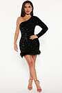 giada sequin mini dress Giada Sequin Mini Dress Black
