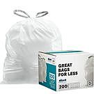Product image for Simplehuman®* Compatible Trash Bags - Code D - 5.2 Gallon - 200/Case