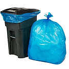 Product image for 64 Gallon Toter Compatible Recycling Bags - 1.5 Mil - 50/Case