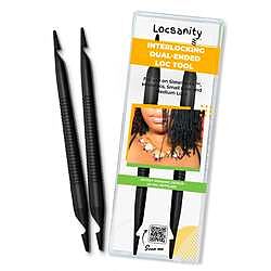Locsanity Interlocking Dual Ended Dreadlock Loc Tool Sisterlocks ™, Microlocks, Small Locs and Medium Locs Redesigned Metal (Double Pack) (Double Pack)