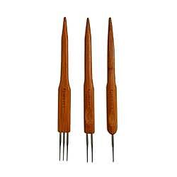 Locsanity Dreadlocks Tool Single, Double, and Triple Set Tapered Crochet Needle Bamboo Handle Dreadlocks .5