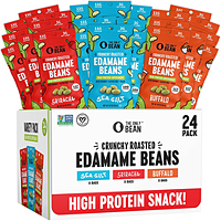 The Only Bean - Crunchy Roasted Edamame Beans (Wasabi Soy Sauce) - Keto Snack, High Protein, Healthy Snacks, Low Carb, Gluten-Free & Vegan (4.0oz) (3 Pack)