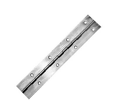 RPC Continuous Piano Hinge – 24" X 1.5" Brass Finish With Screws – Made In USA