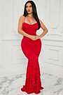 open lace back dress Marina Rinaldi Women's Red Dolcezza Animal Print Silk Maxi Dress NWT  Walk  Into Fashion