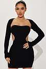 ashia mini dress black Ashia Cut Out Mini Dress - Black