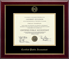 Product image for Certified Public Accountant - Gold Embossed Certificate Frame