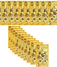 LOT 20 X 1 WYOMING GOLDBACK AURUM 24KT GOLD FOIL NOTE BU 1/1000TH OZ .999 FINE GOLD